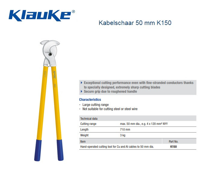 قیچی کابل بری دستی مدل K150 ساخت آلمان