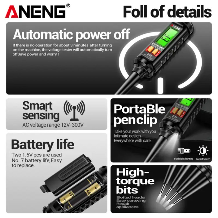 تستر دیجیتال ANENG B16